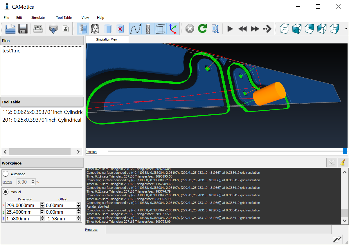 Camotics Simulation